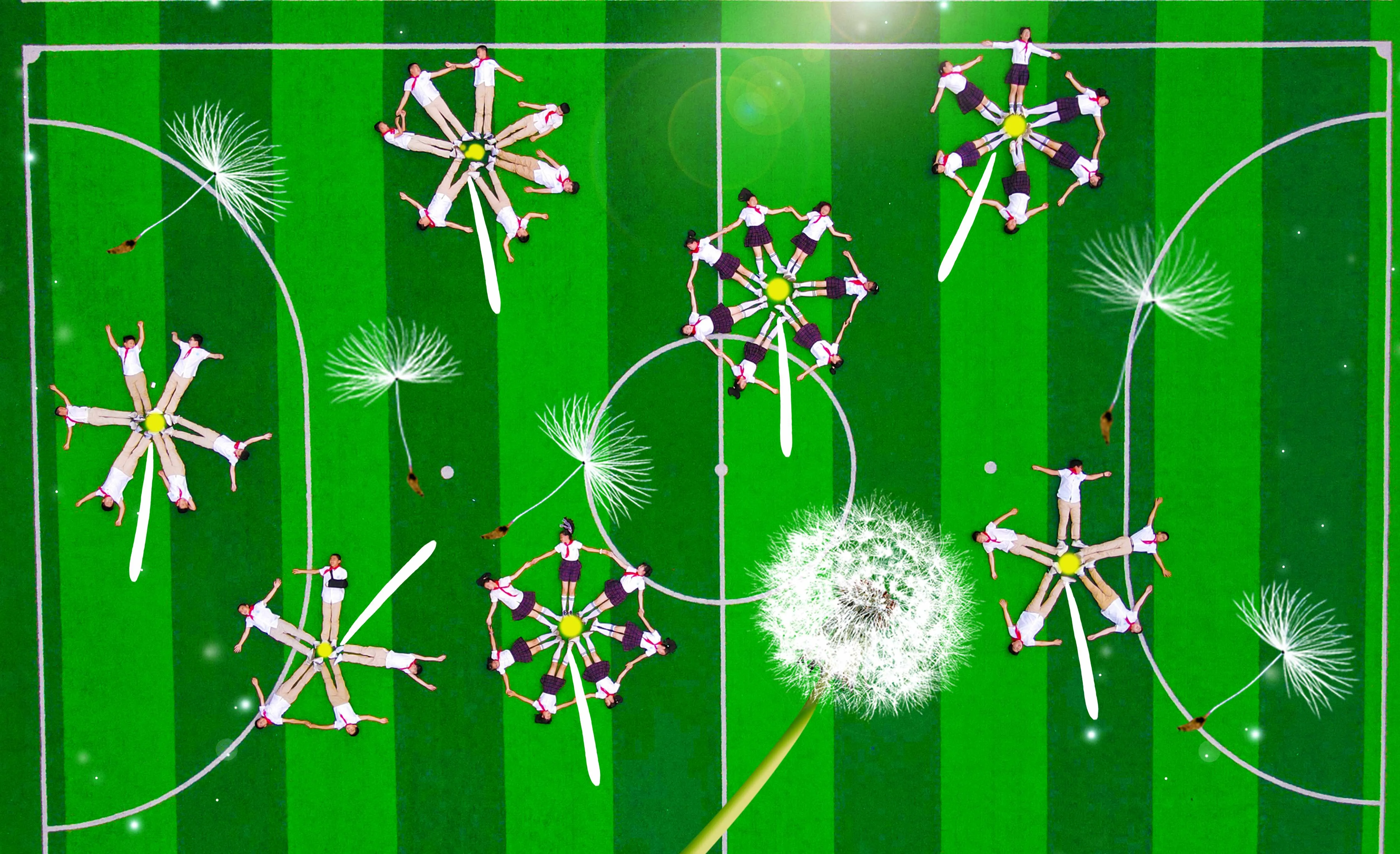 蒲公英创意航拍 - 足球场